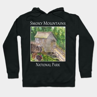 Old grist mill in Cades Cove, the Smoky Mountains National Park Hoodie